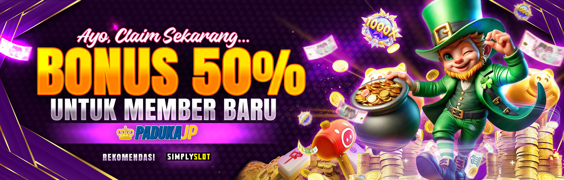 BONUS NEW MEMBER SLOT 50%